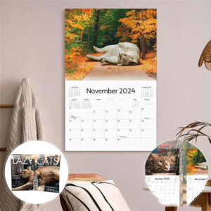 Cat Paper Calendar Interesting 2024