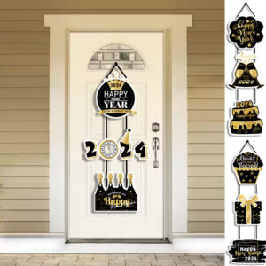 2024 New Year Party Decoration Door Hanging New Year’s Eve Party Decoration Atmosphere Arrangement Pendant