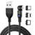 Data Cable 540 Degree Blind Suction Round Magnetic Charging Cable Three-in-one Bent Magnetic Cable